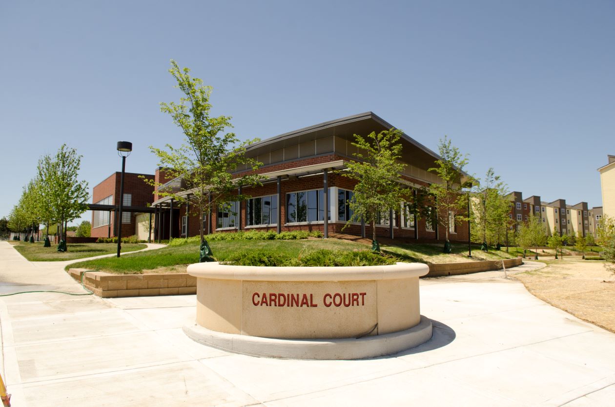 Exterior of Cardinal Court residence hall