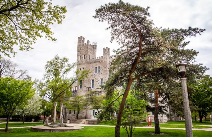 CookHall (the castle) on the campus of Illinois State University. Pictured here in late spring/summer